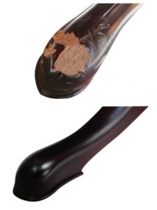 better dog bitten table leg fixed.JPG-COLLAGE