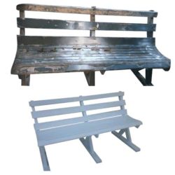 Garden bench — before and after