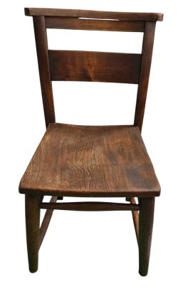Slat-back kitchen chair