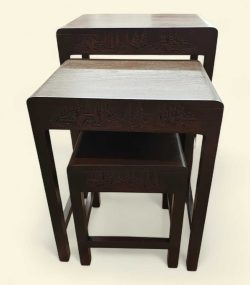 Carved nesting tables